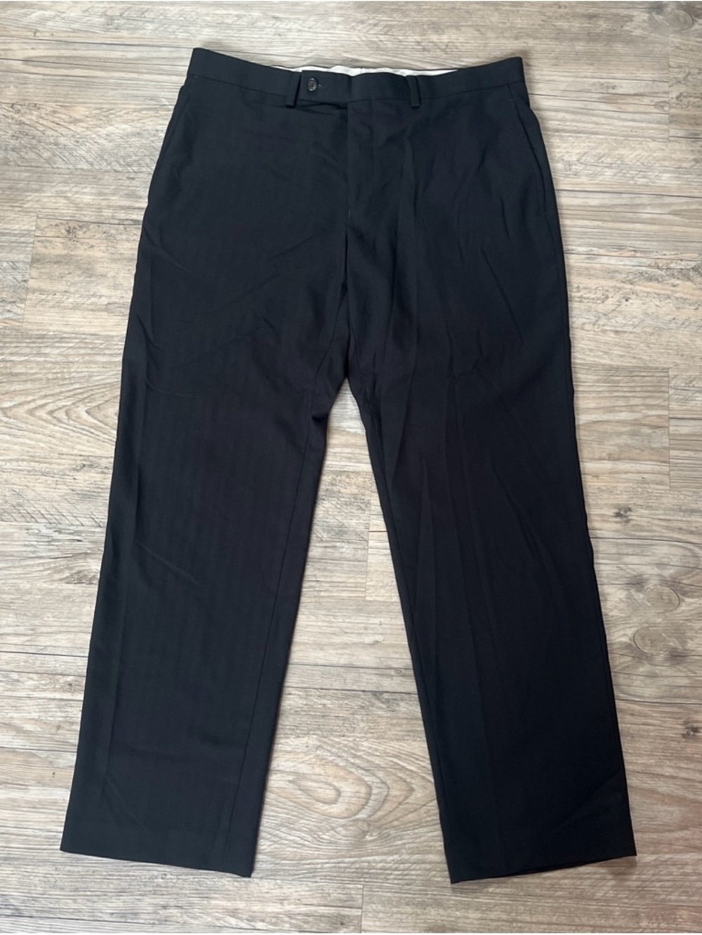 Lauren Ralph Lauren Men’s Black Herringbone Dress Pants 34x30 Essential Classic